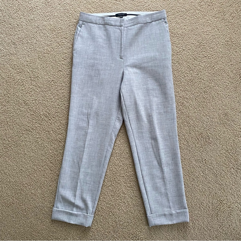 Ann Taylor Light Gray Curvy Fit Trousers